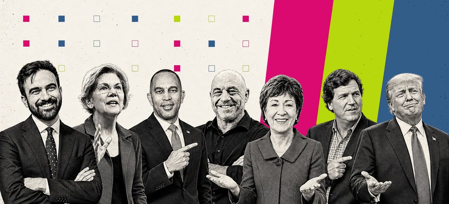 Seven figures across the American political spectrum